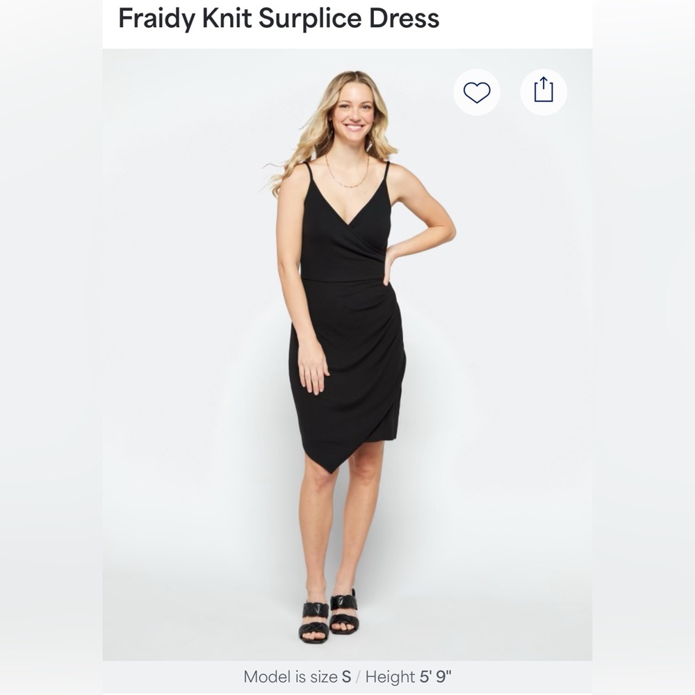 Black knit dress